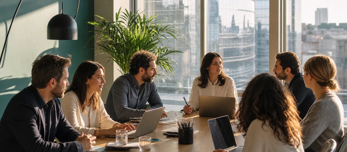 Team al lavoro in un ufficio di Milano
